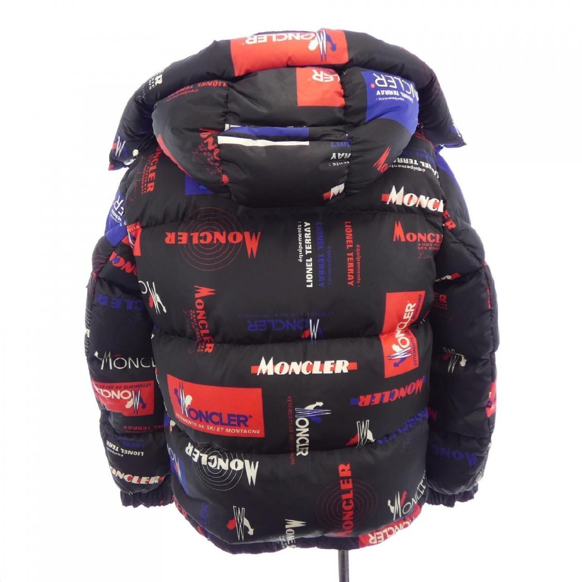 MONCLER Wilson Black Logo-Print Down Jacket with Hood, view 2