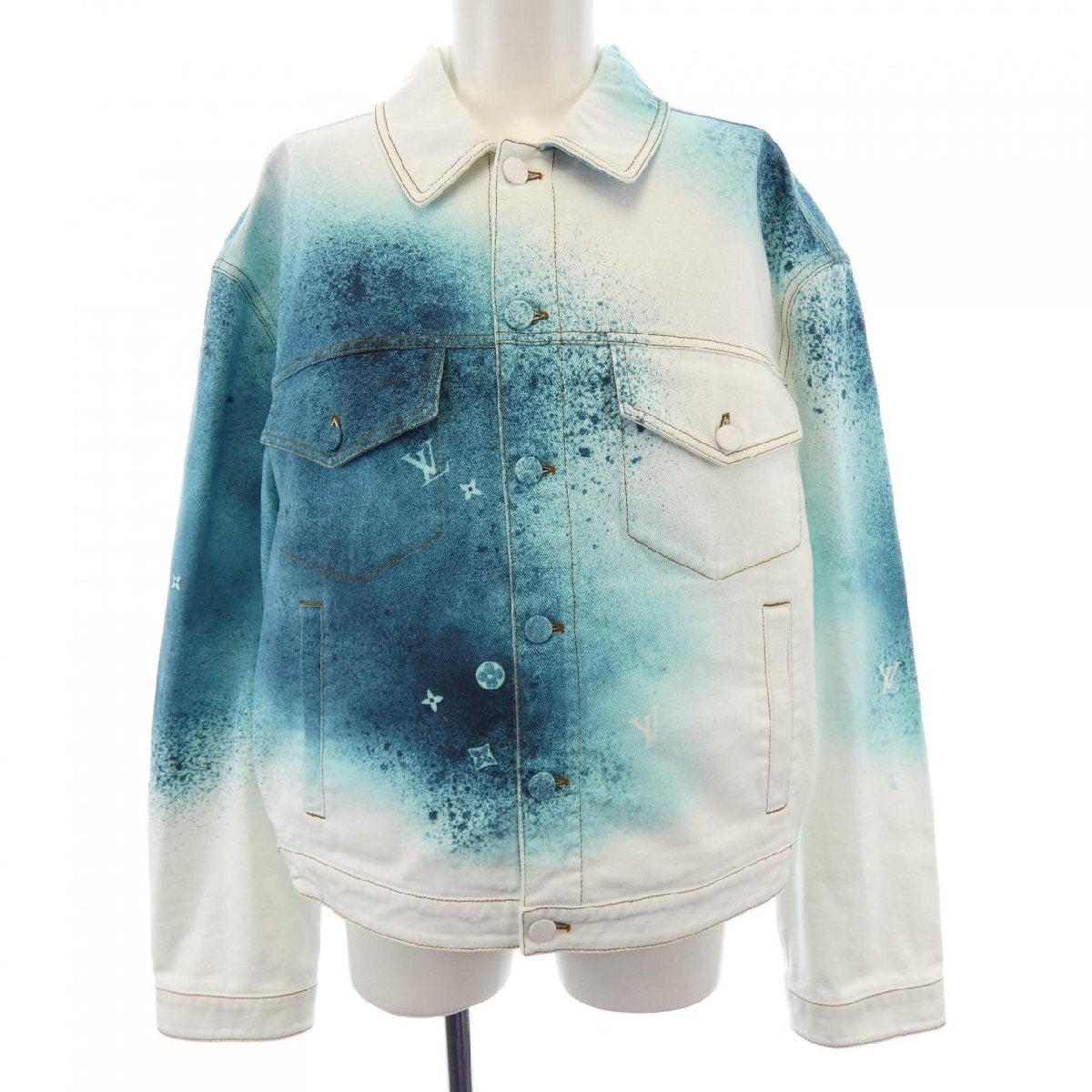Louis Vuitton Spray Denim Jacket HOA10WU14, view 1