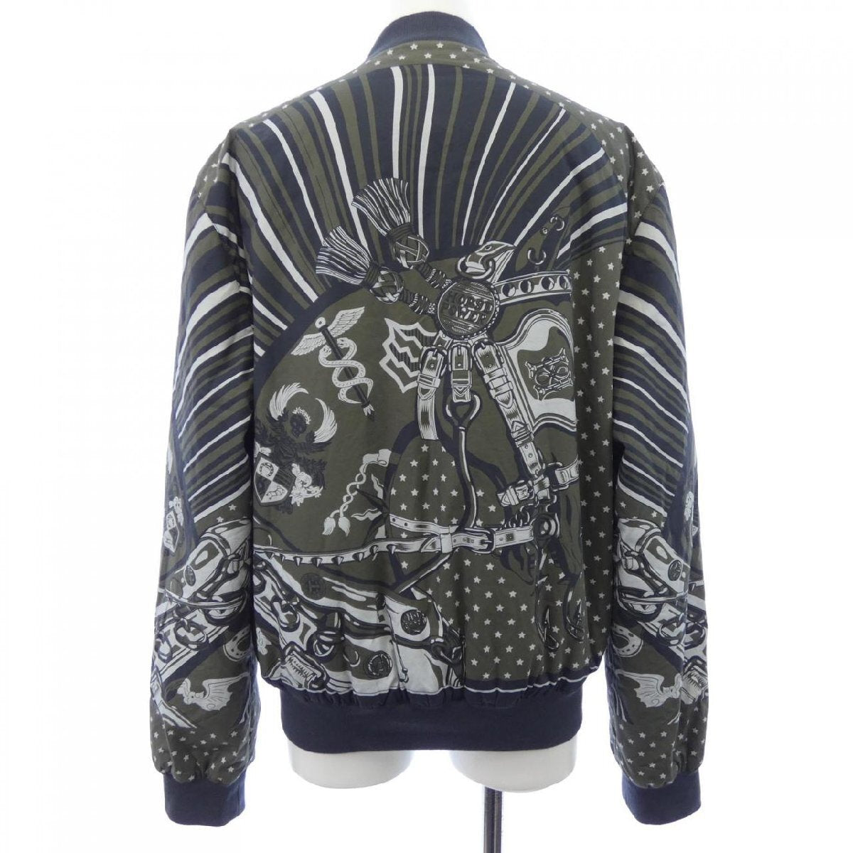 Hermès Cheval Punk Bandana Reversible Bomber Jacket 462800HJ, view 2
