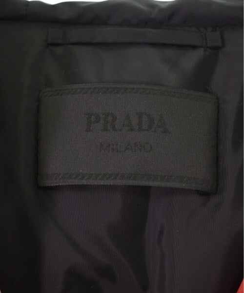 PRADA Milano Red and White Floral Nylon Down Puffer Jacket with Enamel Triangle Plaque, view 3
