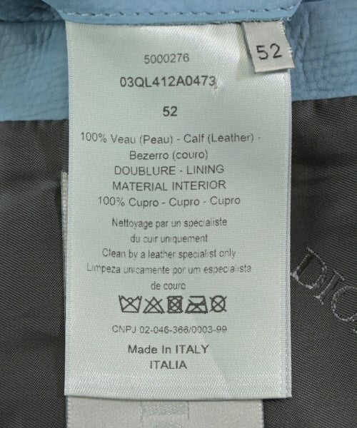 Dior Homme Pale Blue Calfskin Zip Blouson with Dior Paris Script Logo, view 4