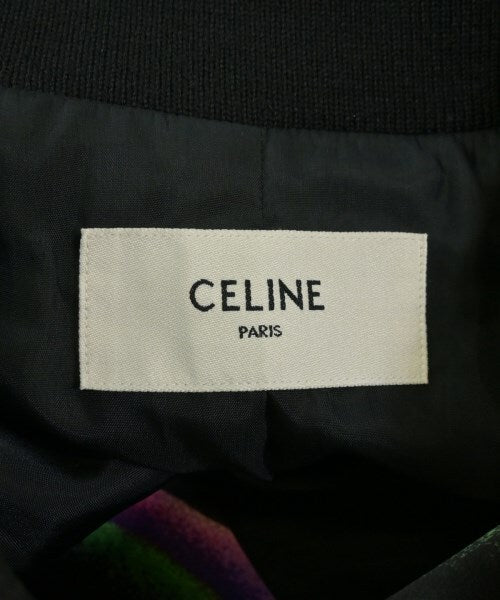Celine Love You Psychedelic Print Bomber Jacket with Crystal Detail, view 3
