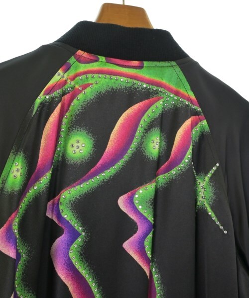 Celine Love You Psychedelic Print Bomber Jacket with Crystal Detail, view 6