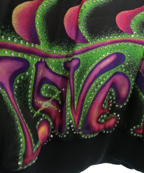 Celine Love You Psychedelic Print Bomber Jacket with Crystal Detail, view 7