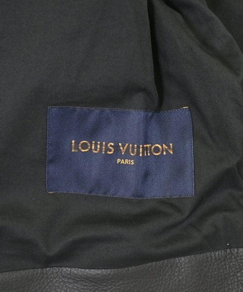 Louis Vuitton Black Leather Utility Jacket with Multi-Pocket Front, view 3