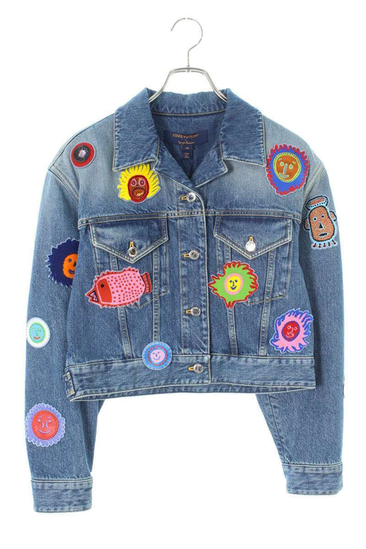 Louis Vuitton × Yayoi Kusama Multi-Patch Denim Jacket RW232J, view 1
