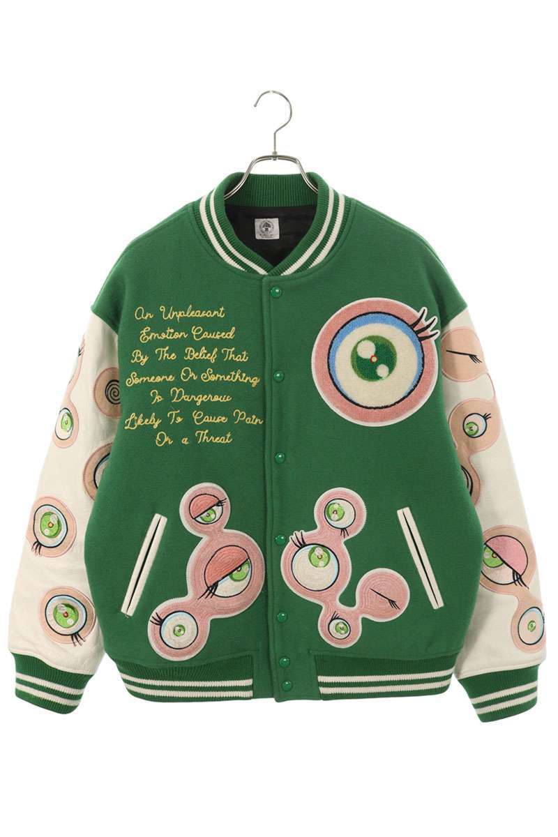 SAINT MICHAEL × Takashi Murakami 21AW Multi-Patch Varsity Jacket SM-A21-0000-073, view 1