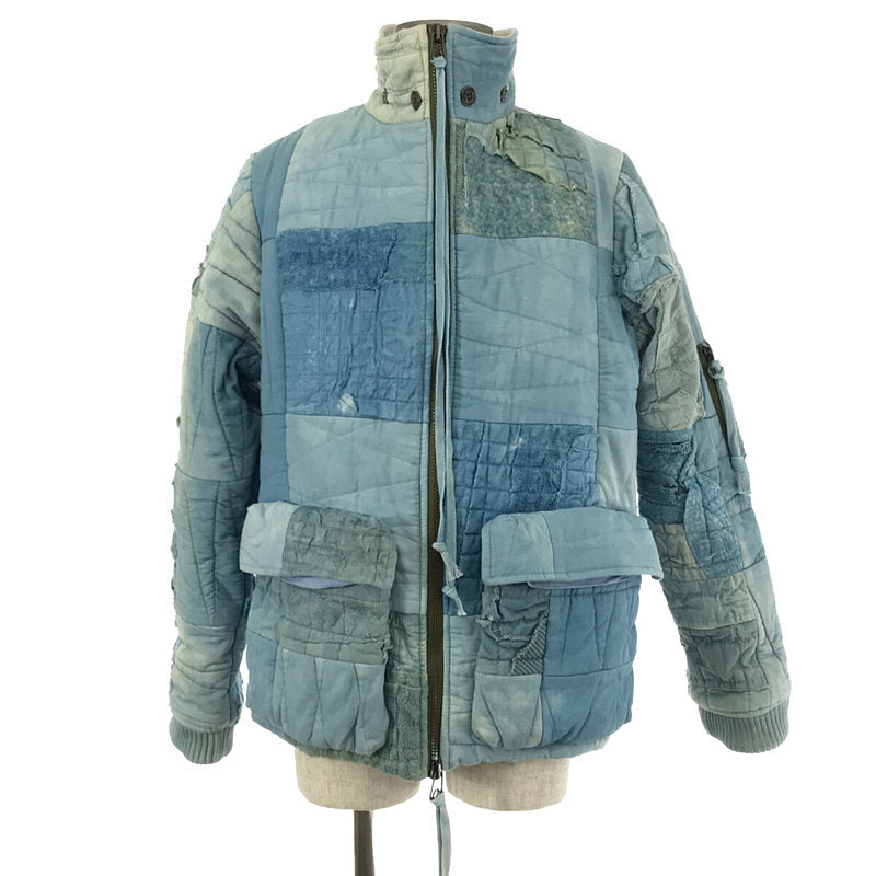 Greg Lauren Indigo Scrapwork Retro Puffy Jacket, view 1