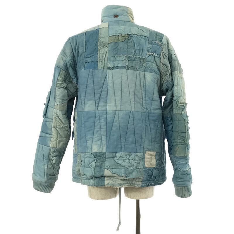 Greg Lauren Indigo Scrapwork Retro Puffy Jacket, view 5