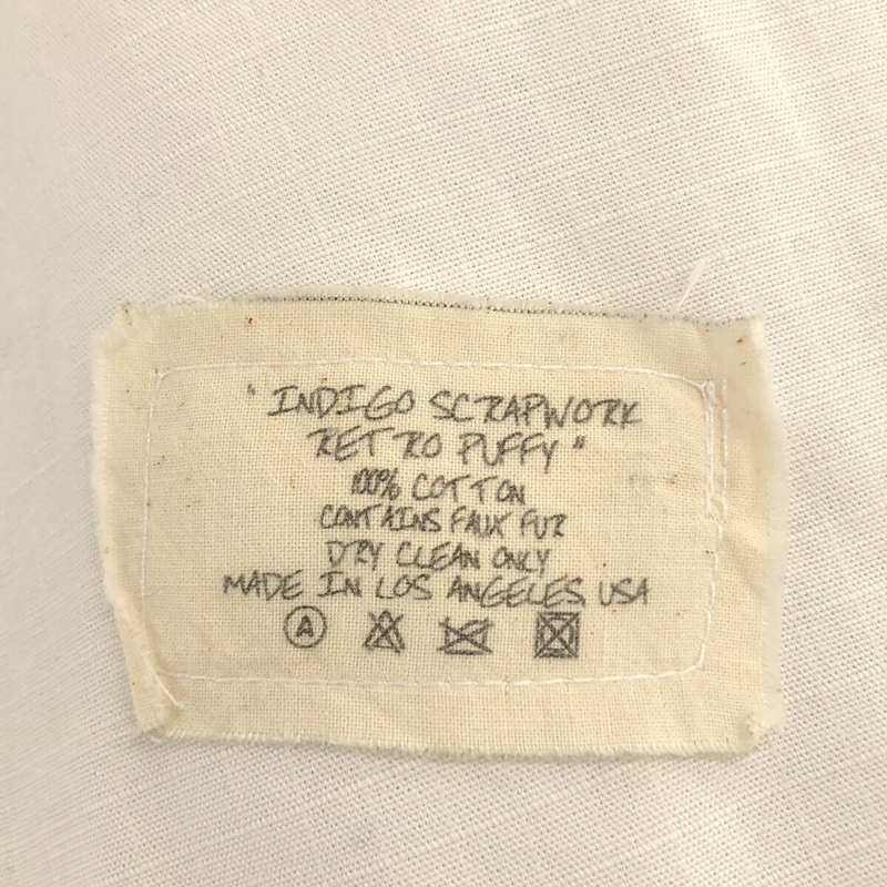 Greg Lauren Indigo Scrapwork Retro Puffy Jacket, view 7