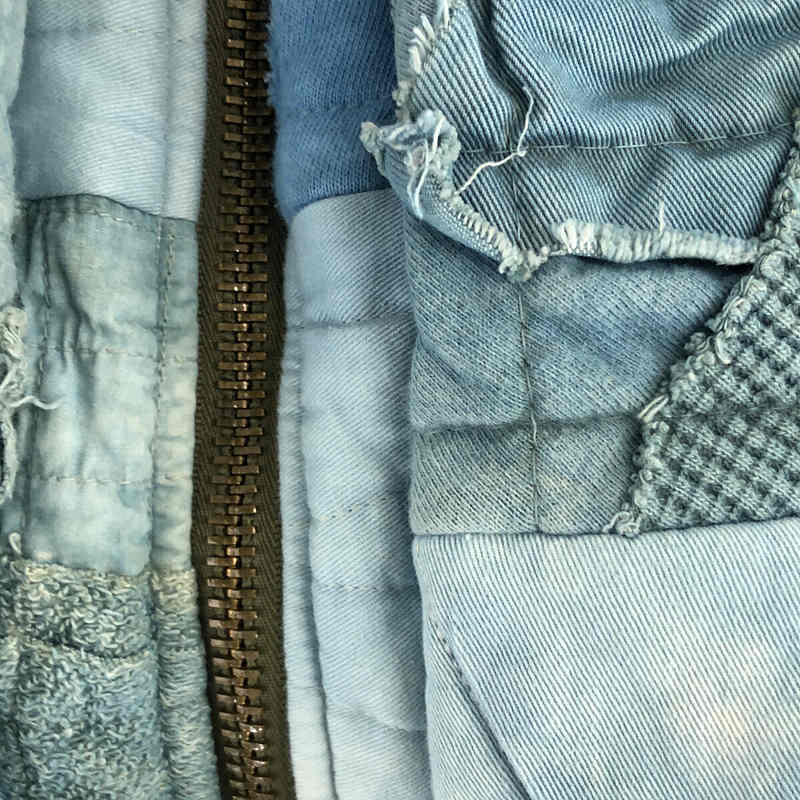 Greg Lauren Indigo Scrapwork Retro Puffy Jacket, view 8