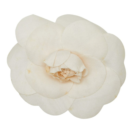 Chanel Ivory Camellia Corsage Brooch in Fabric, view 1