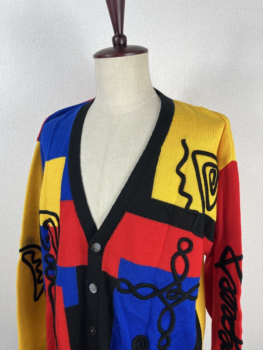 Vintage Kansai Yamamoto Multicolour Wool Cardigan, view 3
