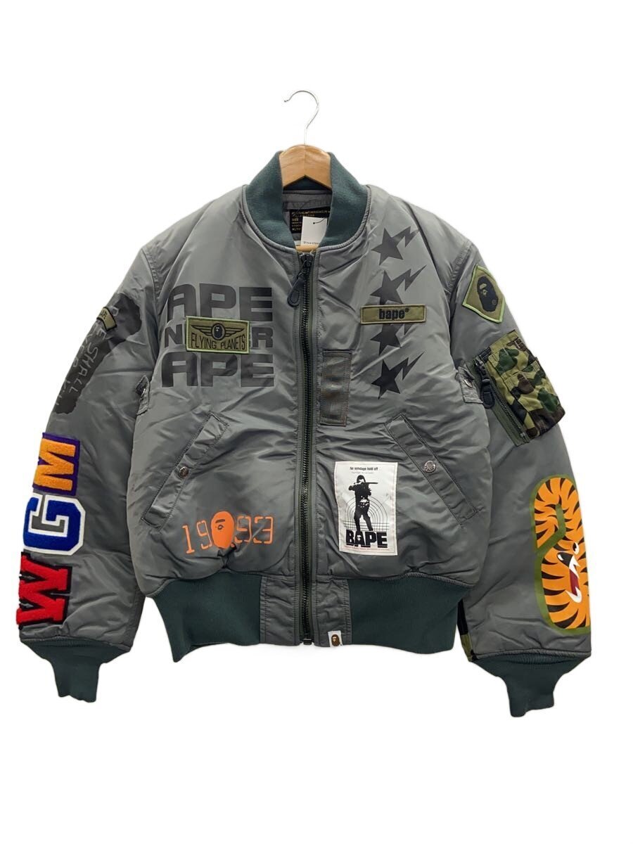 A BATHING APE × Alpha Industries Shark MA-1 Flight Jacket, view 1