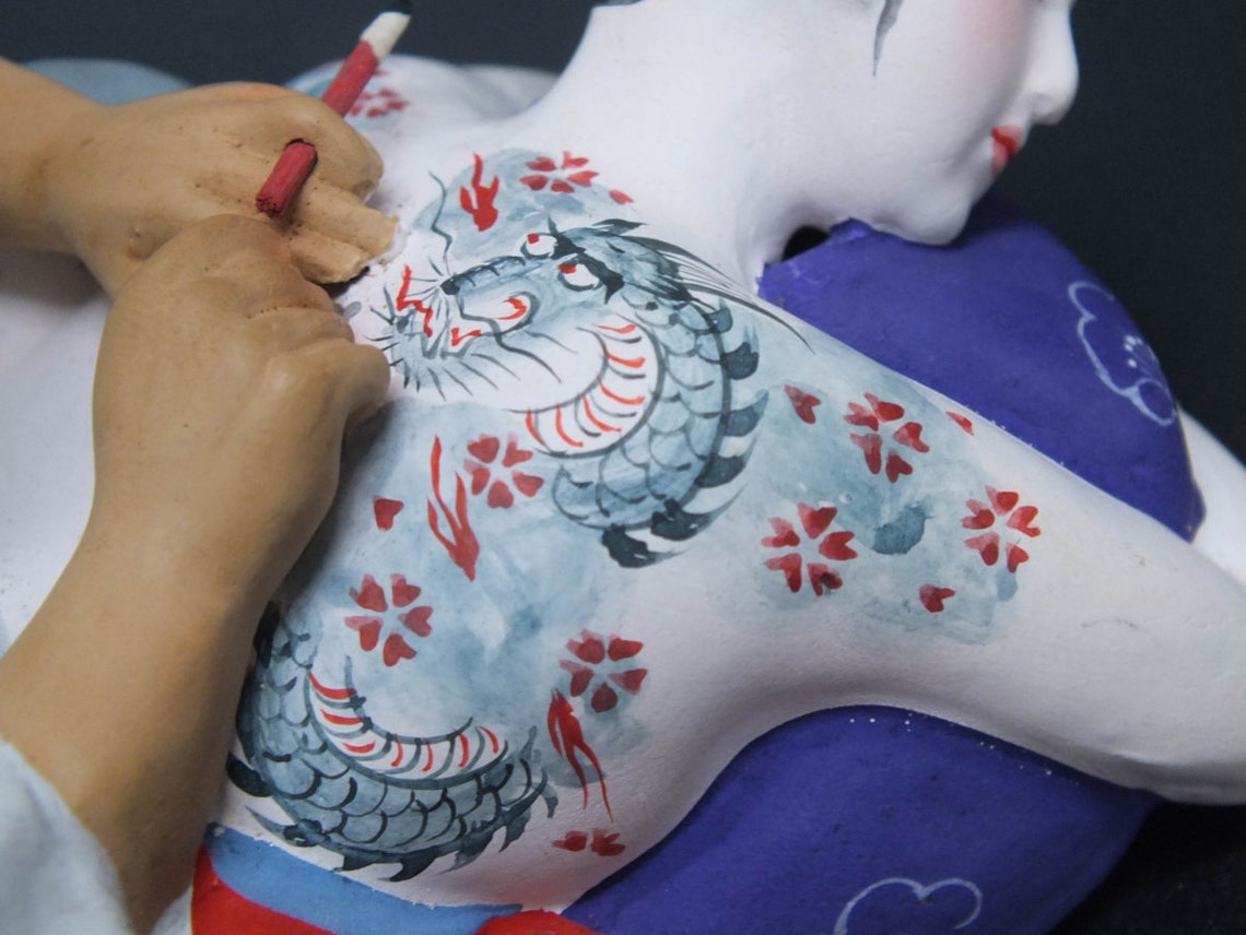 RARE Japanese Hakata Urasaki Ningyo Shunga Erotic Fetish Tattoo Artist Japonista RARE Japanese Hakata Urasaki Ningyo Shunga Erotic Fetish Tattoo Artist Japonista