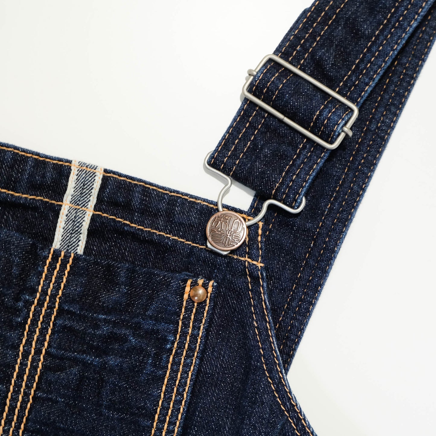 EVISU Donna Vintage Japanese Denim Overalls Dress One Piece Wagara Denim Skirt Selvedge Jeans Harajuku Streetwear