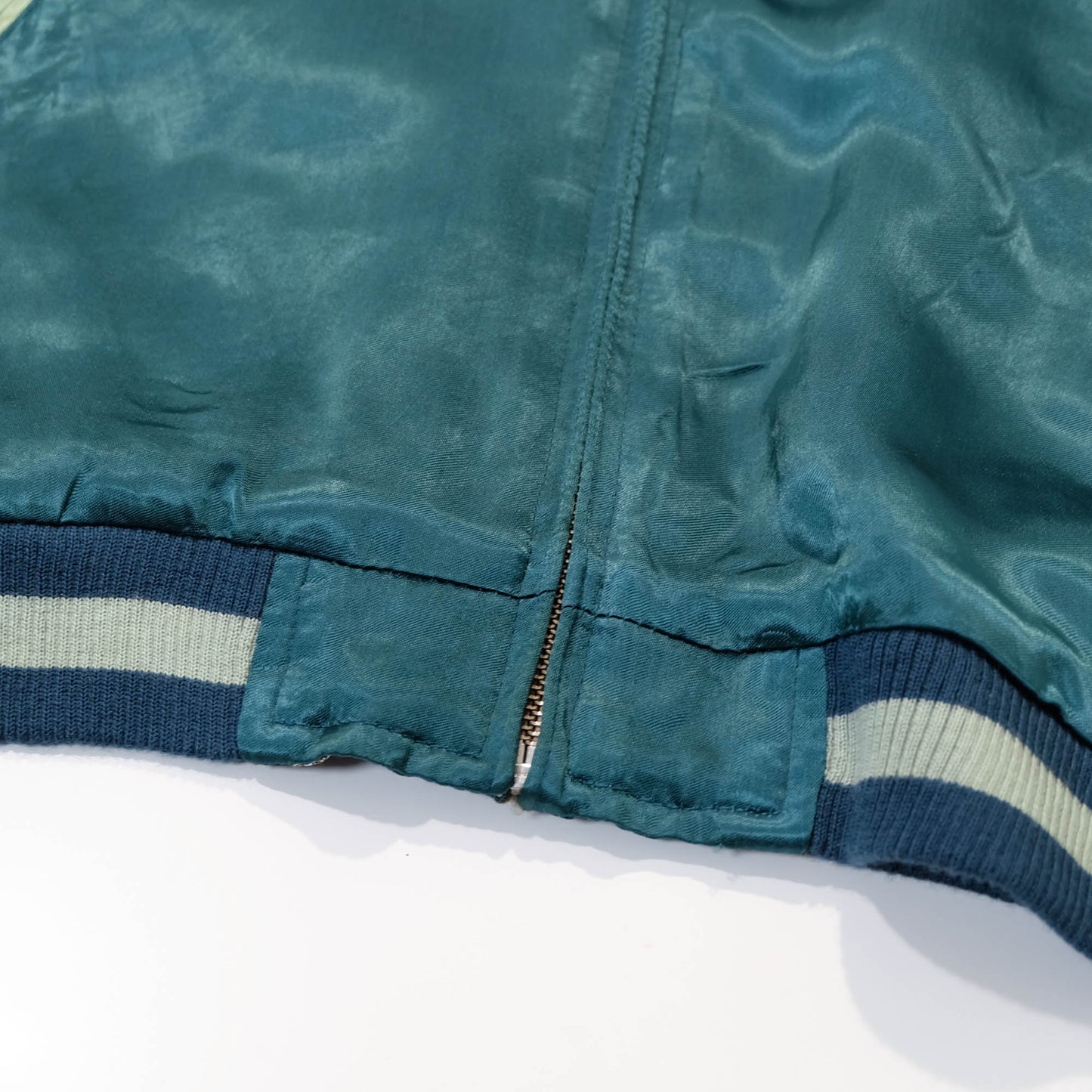 Elegant Japanese Embroidered Jacket Featuring Traditional Kingyo Goldfish, Water Ripples & Edo-Inspired Artwork