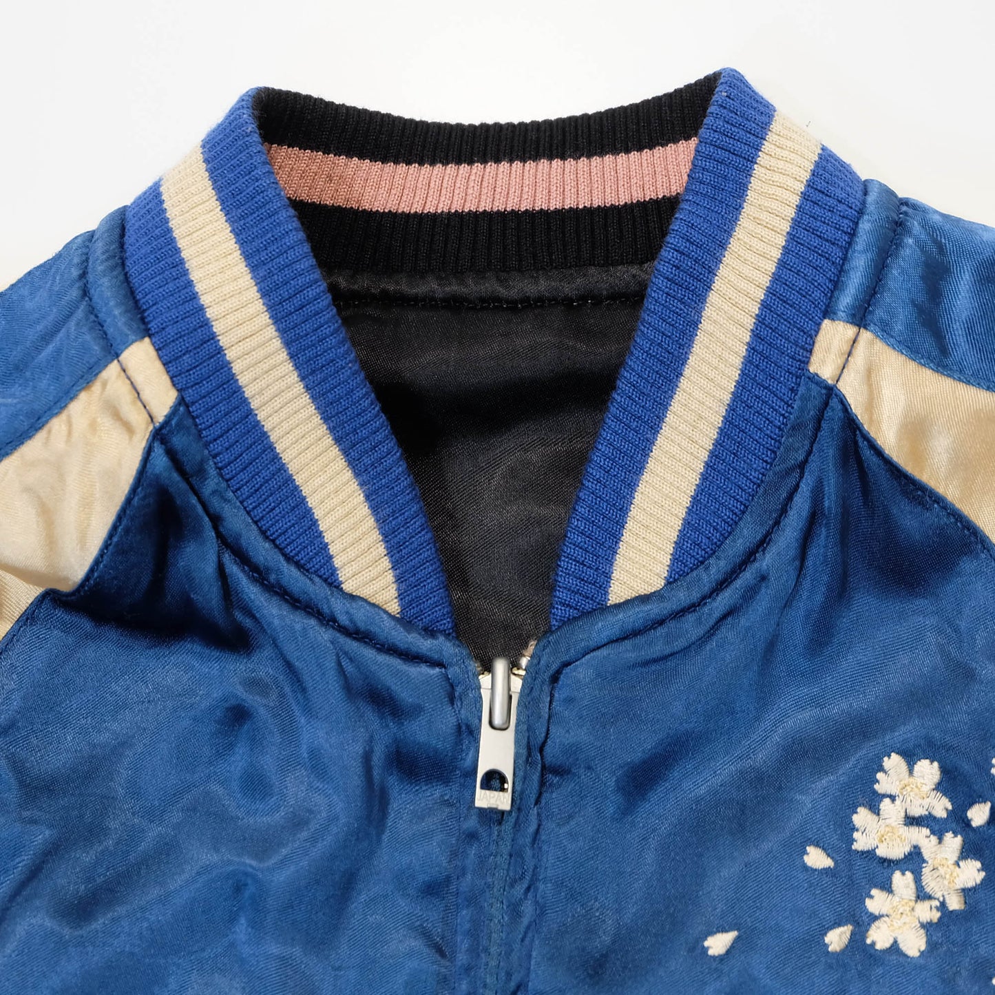 Vintage Japanese Sukajan Souvenir Jacket Reversible Dragon Skull Geisha Wagara Embroidery Yokosuka Bomber Jacket
