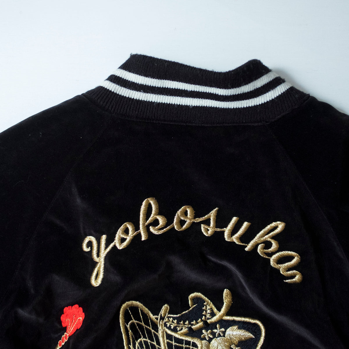 Yokosuka Velvet Sukajan Jacket Size L | Japanese Embroidered Souvenir Bomber Jacket