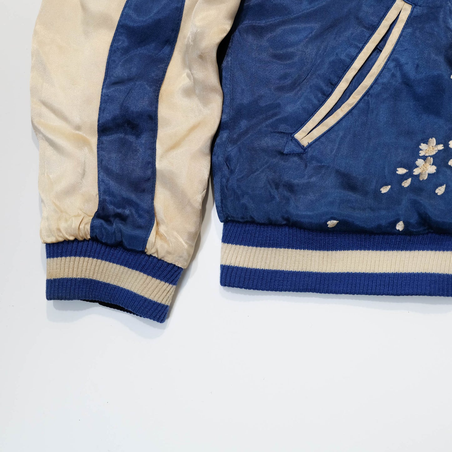 Vintage Japanese Sukajan Souvenir Jacket Reversible Dragon Skull Geisha Wagara Embroidery Yokosuka Bomber Jacket