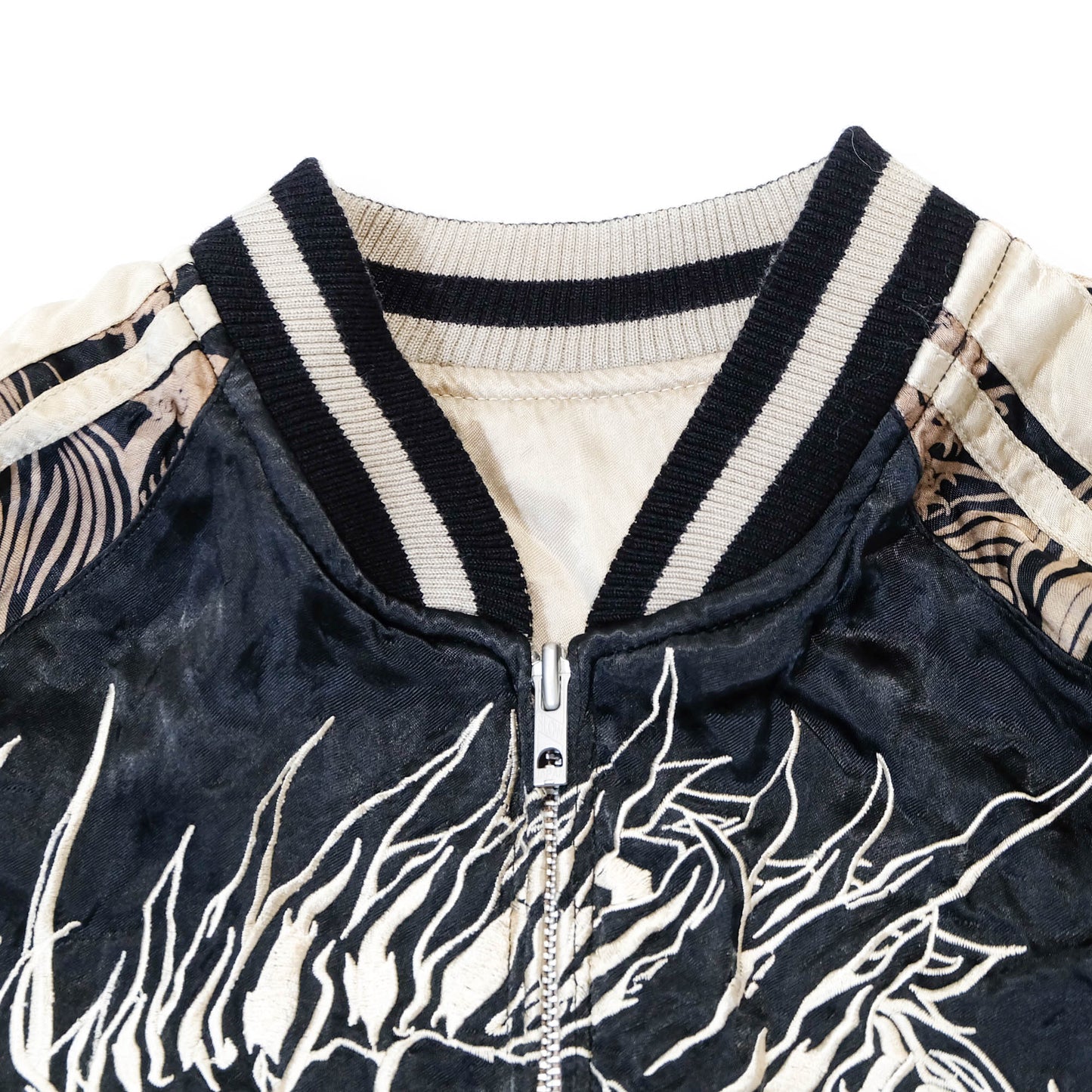 Japanese Classic Script × Wagara Dragon Sukajan Reversible Jacket XL