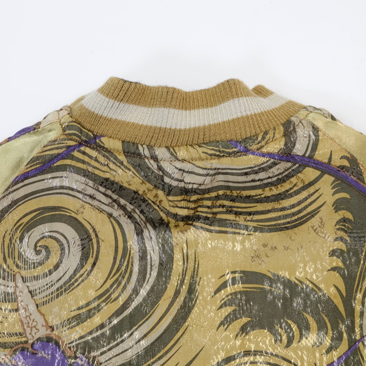 Reversible Japanese Dragon Koi Fish Whirlpool Art Sukajan Souvenir Jacket Size M