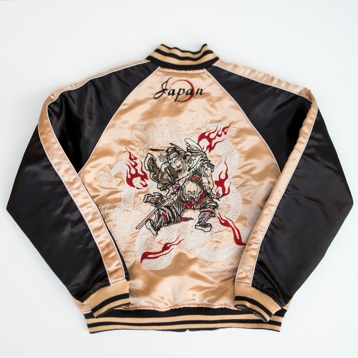 Shoki Devil Slayer Sukajan Jacket Size M-L | Japanese Oni Demon Slayer Embroidered Souvenir Bomber
