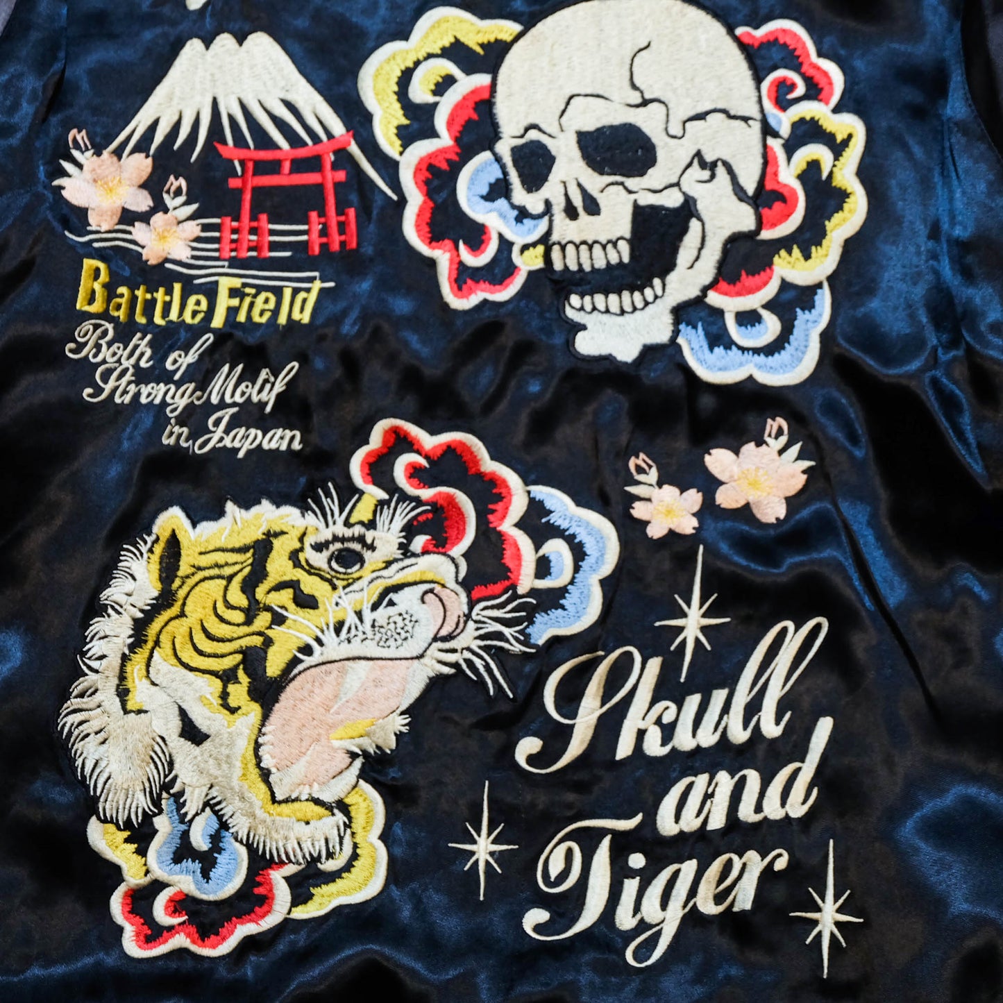 Vintage Japanese Sukajan Jacket Velvet Bomber | Skull Tiger Dragon Hot Rod Embroidery Streetwear Jacket Size S-M