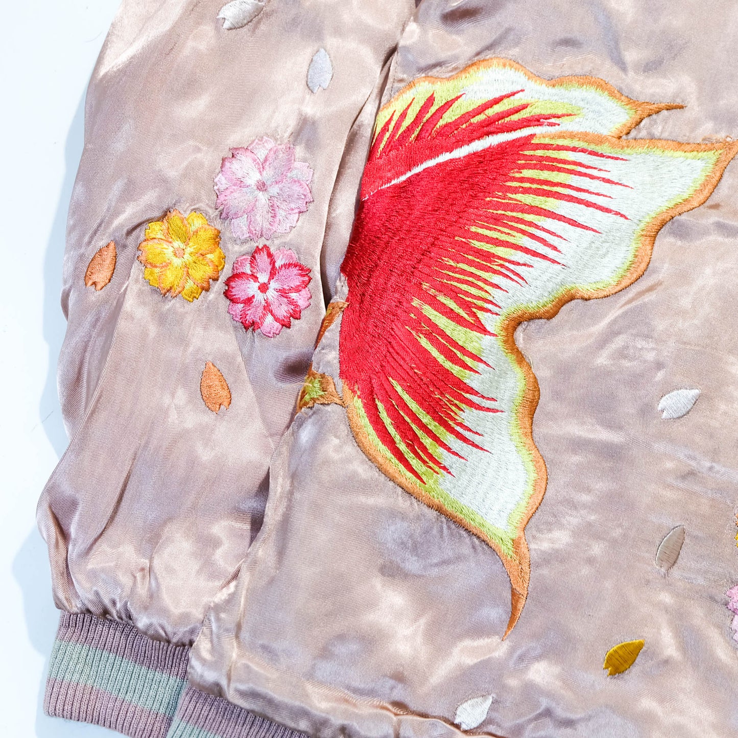 Sakura Goldfish Reversible Sukajan Jacket | Japanese Koi Carp Embroidery Souvenir Bomber Jacket
