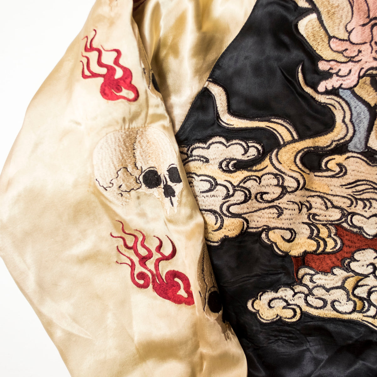Ukiyo-e Nebuta Style Reversible Sukajan Jacket Size L | Japanese Art Embroidered Souvenir Bomber