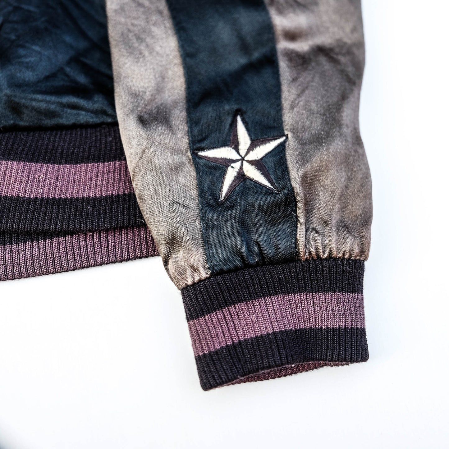 JUNK STAR Skull Monk Priest Cross Embroidery Sukajan Jacket XS | Japanese Streetwear Souvenir Jacket