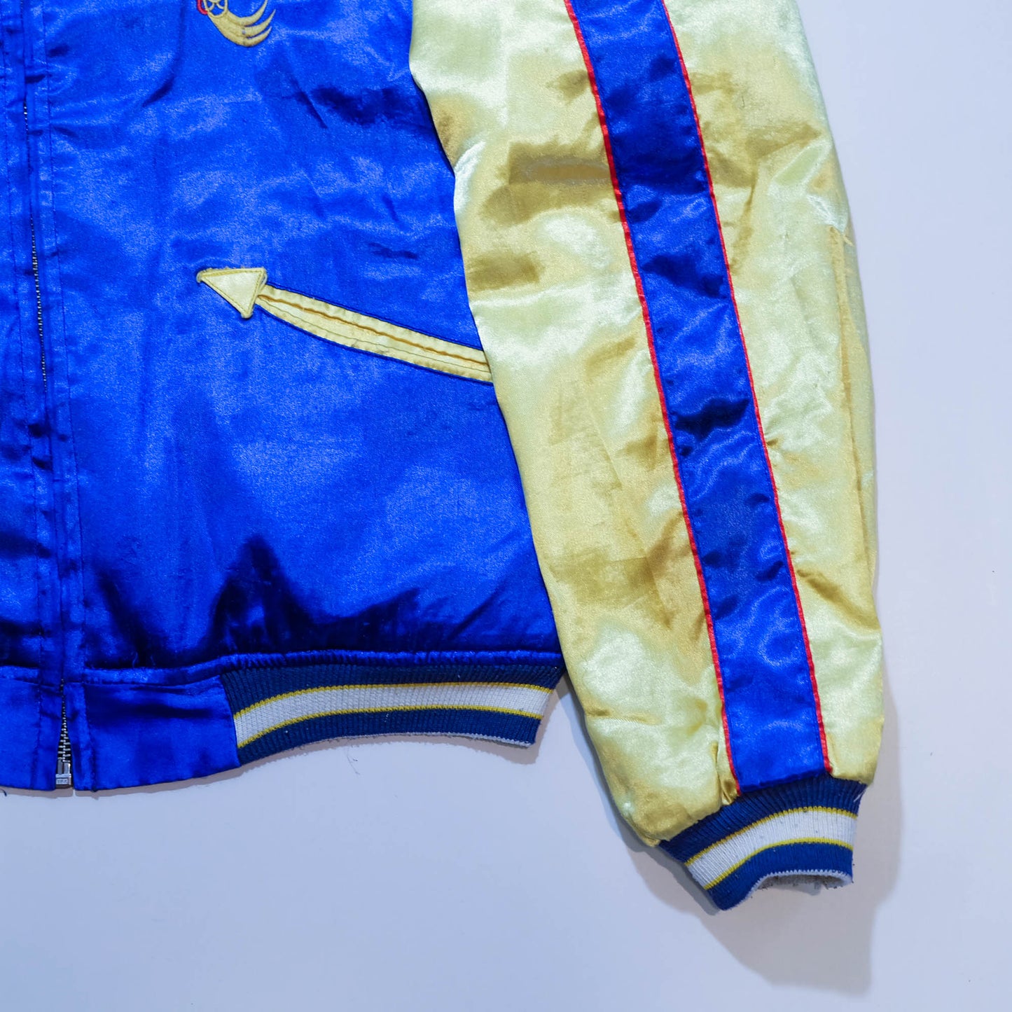 Hoshihime Style Reversible Sukajan Jacket | Blue Dragon Embroidery Japanese Souvenir Bomber Jacket