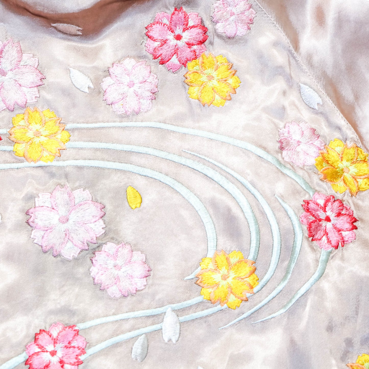 Sakura Goldfish Reversible Sukajan Jacket | Japanese Koi Carp Embroidery Souvenir Bomber Jacket