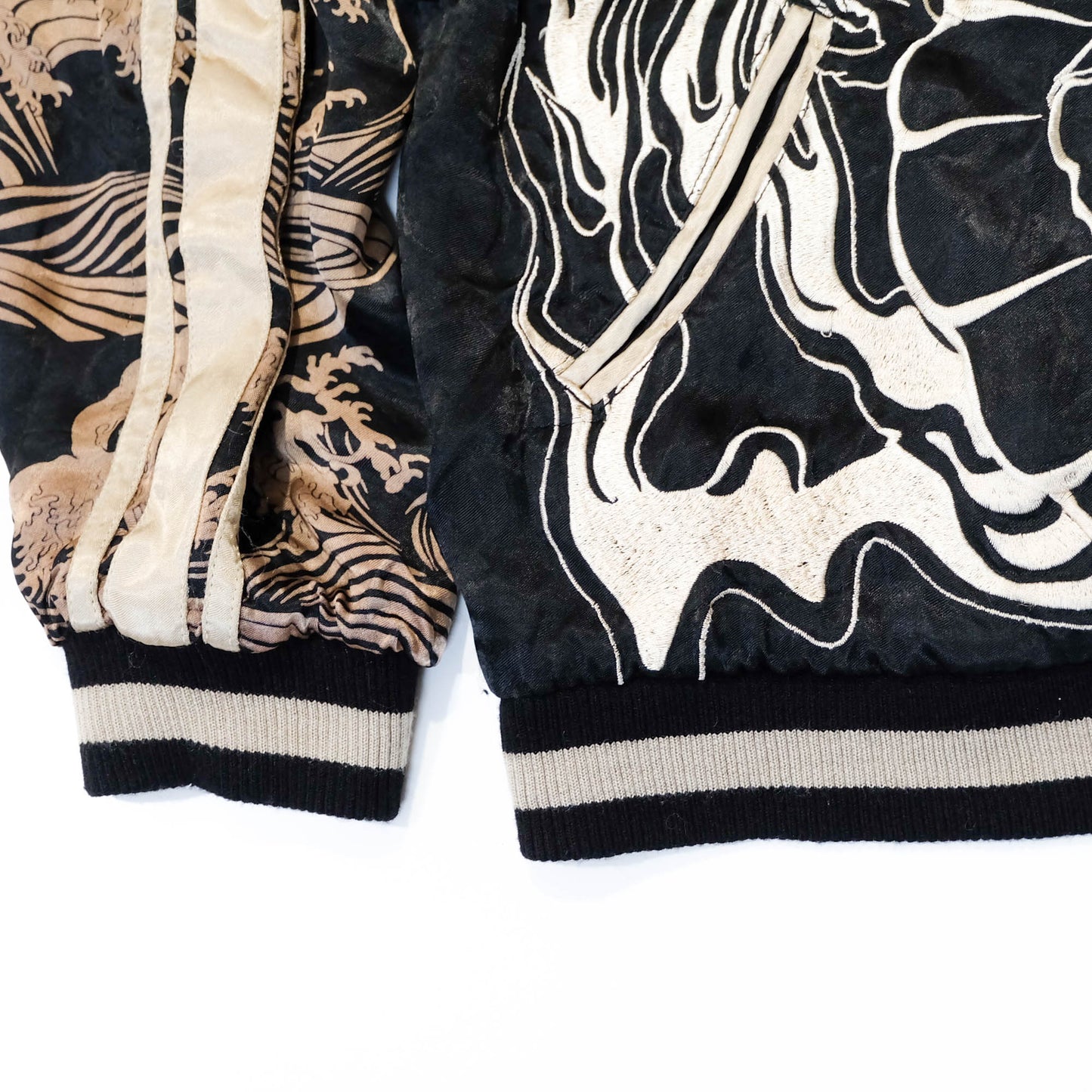 Japanese Classic Script × Wagara Dragon Sukajan Reversible Jacket XL