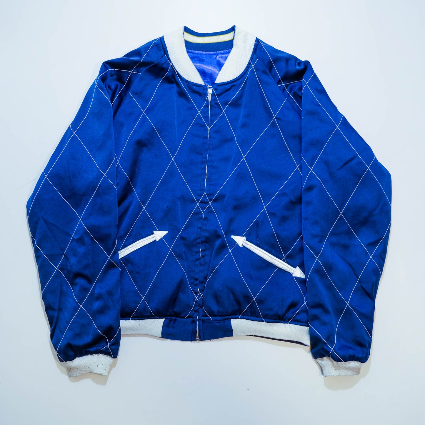 Hoshihime Style Reversible Sukajan Jacket | Blue Dragon Embroidery Japanese Souvenir Bomber Jacket