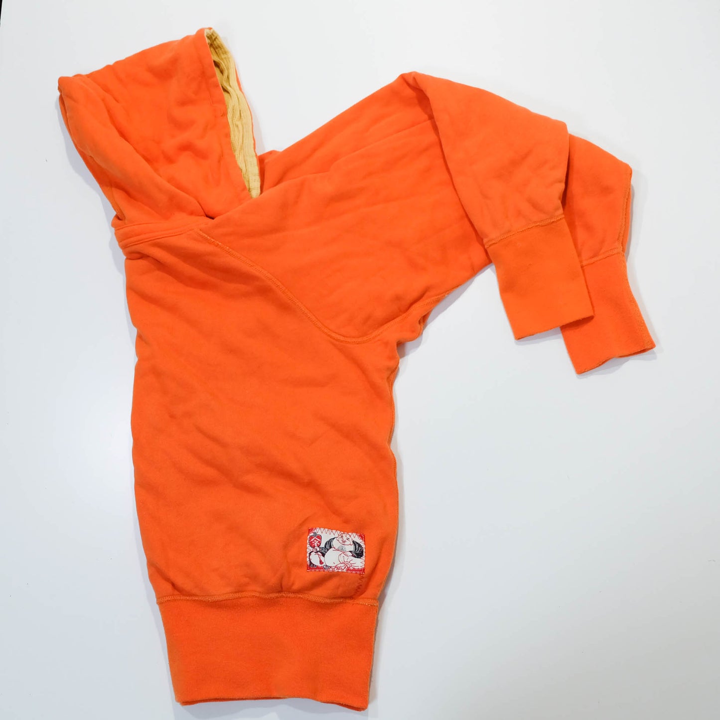 Vintage Amekaji Hidehiko Yamane EVISU Orange Hoodie Parka Jacket