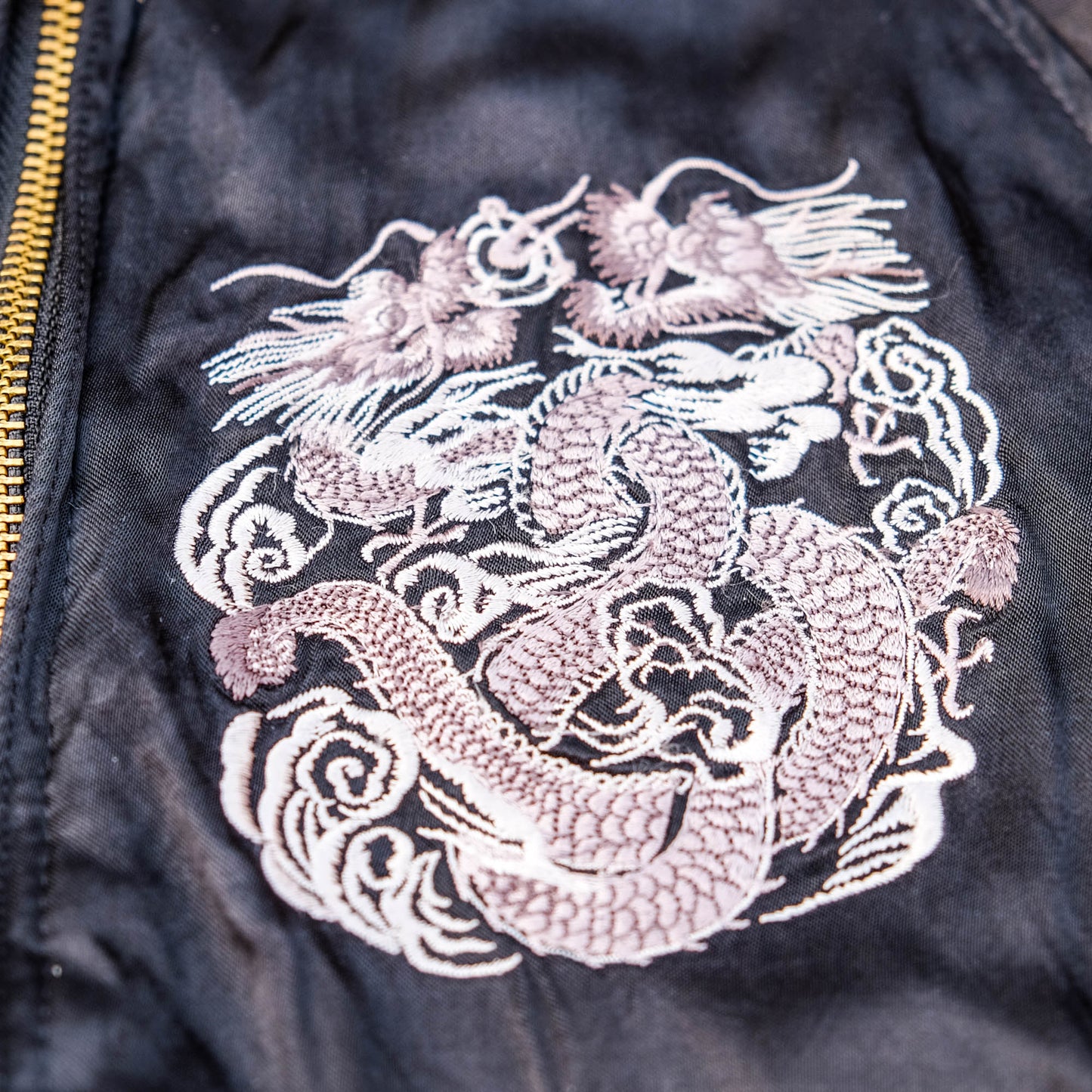Vintage Dragon Island Japan Embroidered Sukajan Jacket | Reversible Dragon Souvenir Bomber Jacket