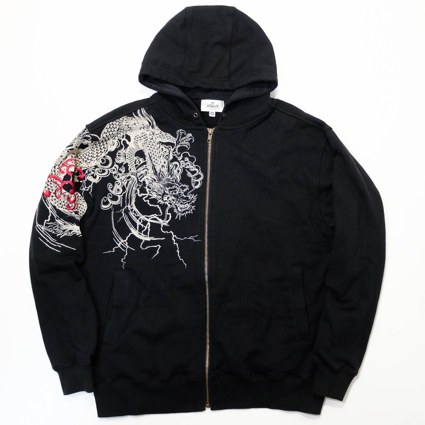 Karakuri Tamashi Japanese Dragon & Shōki Hoodie Jacket