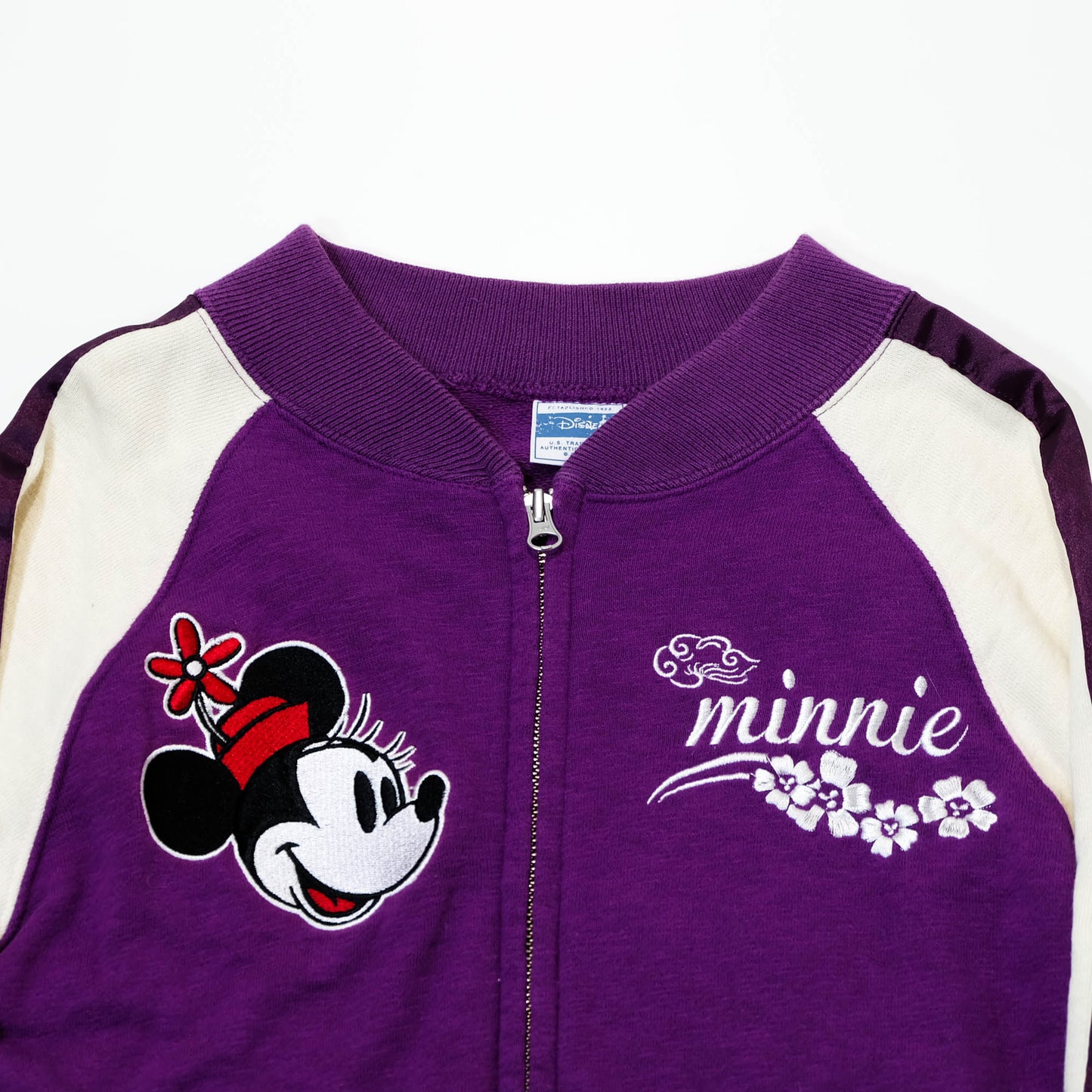 Disney Minnie Mouse Japanese Sukajan Style Jacket Purple Embroidery Mount Fuji Sakura Free Size M-L