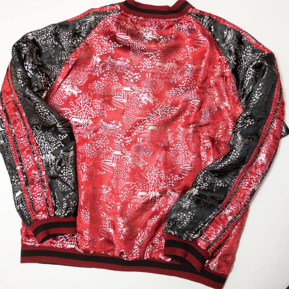 Ukiyo-e Nebuta Style Reversible Sukajan Jacket Size L | Japanese Art Embroidered Souvenir Bomber