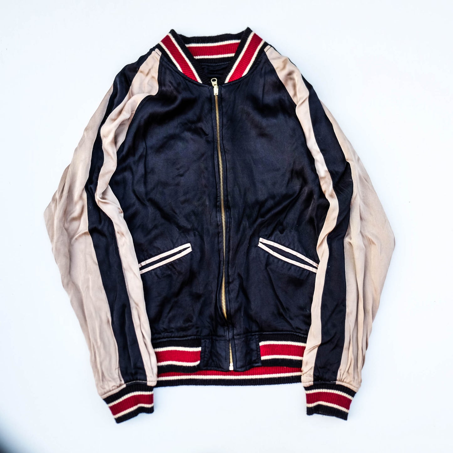 Vintage Dragon Island Japan Embroidered Sukajan Jacket | Reversible Dragon Souvenir Bomber Jacket