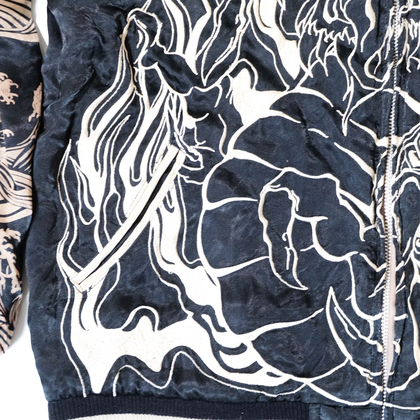 Japanese Classic Script × Wagara Dragon Sukajan Reversible Jacket XL