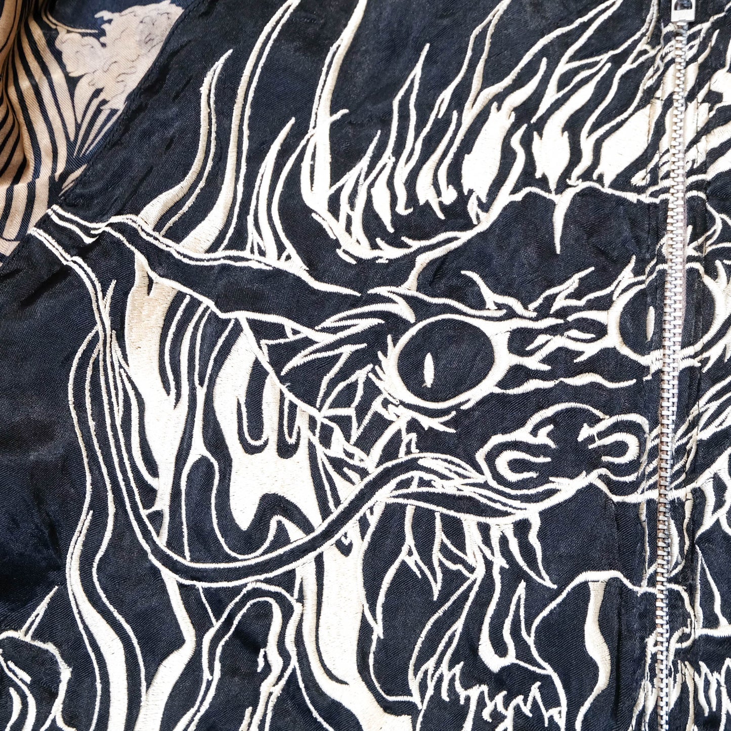 Japanese Classic Script × Wagara Dragon Sukajan Reversible Jacket XL
