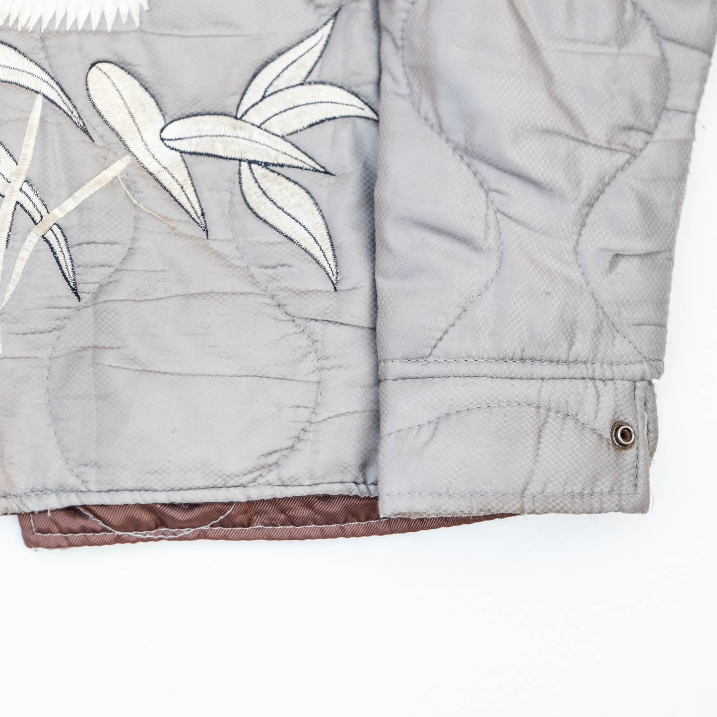 Japanese Vintage Sukajan Style Quilted Jacket – Tiger Embroidery Reversible Souvenir Jacket