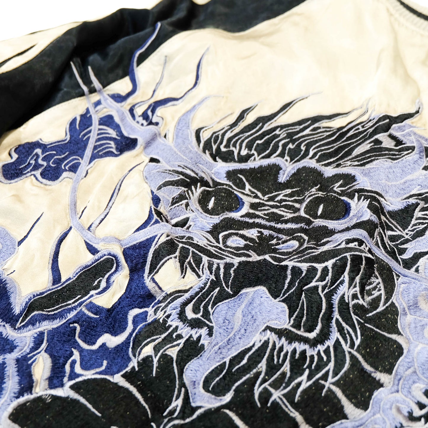 Japanese Classic Script × Wagara Dragon Sukajan Reversible Jacket XL