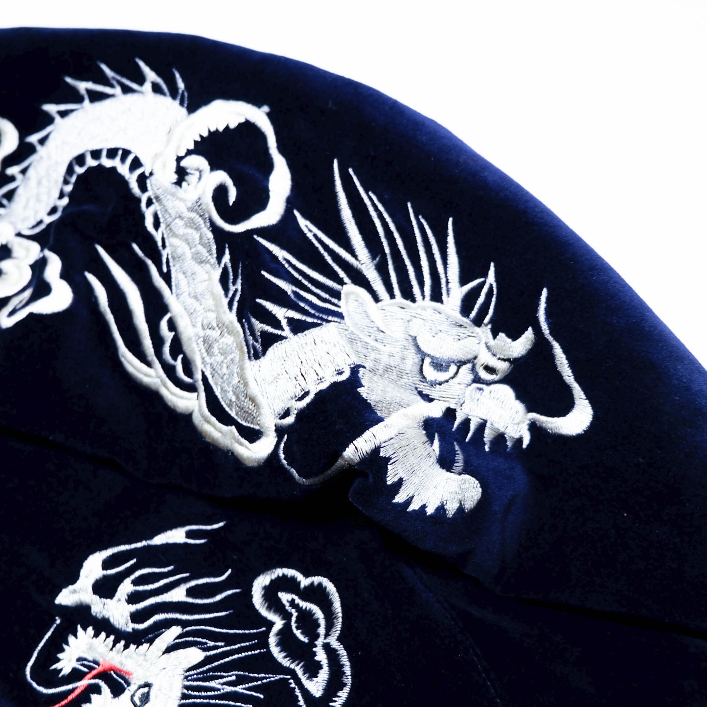 Japanese Velvet Padded Sukajan Reversible Yokosuka Bomber Jacket Dragon & Skull Embroidery Size M