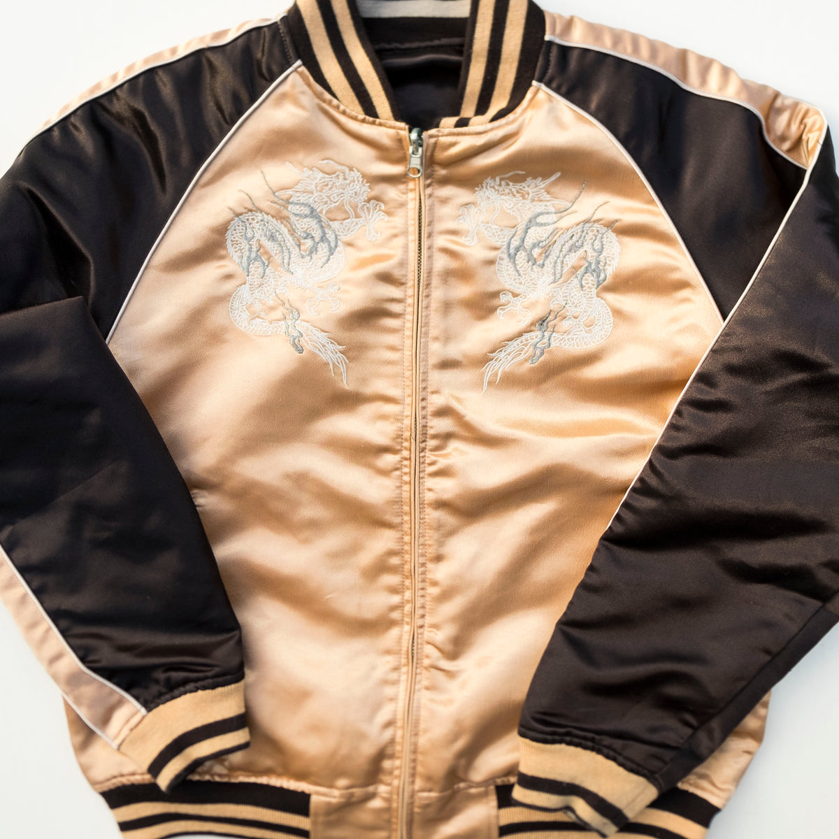 Shoki Devil Slayer Sukajan Jacket Size M-L | Japanese Oni Demon Slayer Embroidered Souvenir Bomber