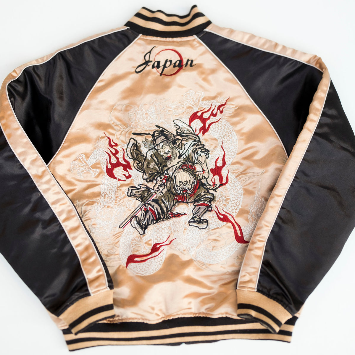 Shoki Devil Slayer Sukajan Jacket Size M-L | Japanese Oni Demon Slayer Embroidered Souvenir Bomber