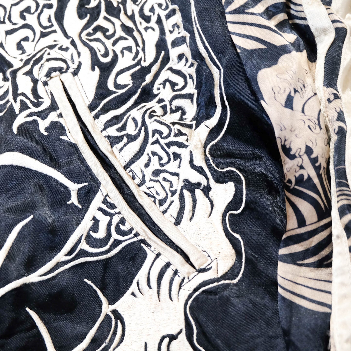 Japanese Classic Script × Wagara Dragon Sukajan Reversible Jacket XL