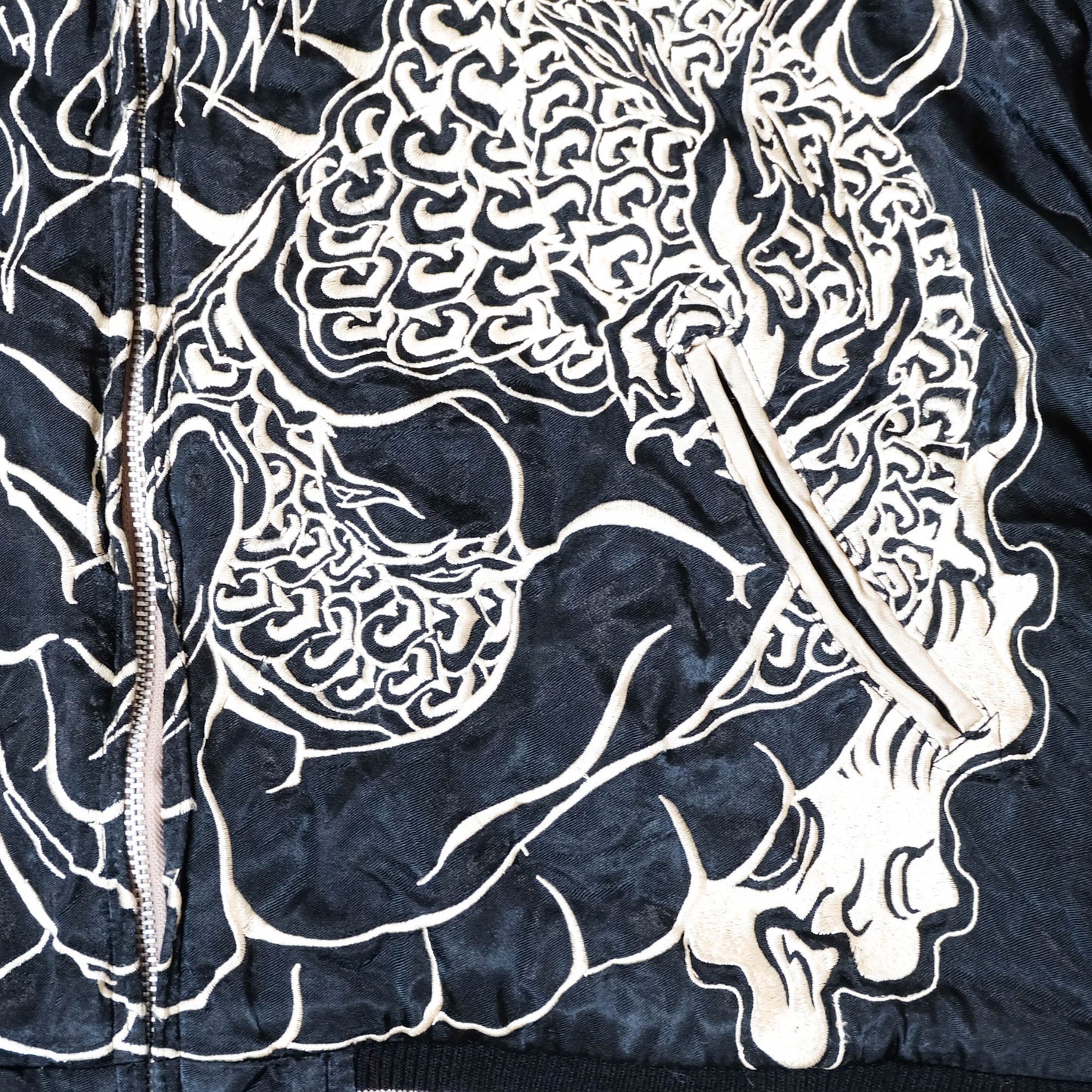Japanese Classic Script × Wagara Dragon Sukajan Reversible Jacket XL